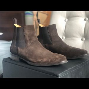 Jack Erwin Brown Suede Chelsea Boots